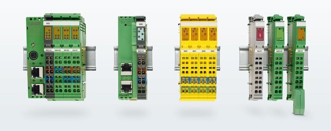 Контроллер Inline, шинный интерфейс, безопасные модули ввода-вывода и модули ввода-вывода с различными функциями