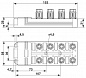Коробка датчика и исполнительного элемента-SACB 8-3 L QO-0,34 PUR/