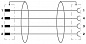 Кабель для датчика / исполнительного элемента-SAC-4P-MR/0,5-542/M8FRSH SCOBK