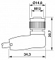 Кабель для датчика / исполнительного элемента-SAC-5P-5,0-600/M12FR-3L FB