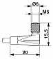 Кабель для датчика / исполнительного элемента-SAC-3P-5,0-PUR/M5FR