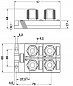 Коробка датчика и исполнительного элемента-SACB-4Q/4P-L-5,0PUR
